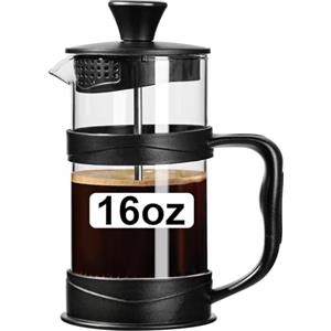 ParaCity French Press - Caffettiera in acciaio inox e vetro resistente al calore, ideale come regalo per viaggi e casa (500 ML)
