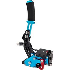 WWART Freno a Mano Regolabile, Applicabile a Tutti i Giochi di Corse SIM al Volante Freno a Mano USB Supporto Solo for PS4 / PS5 G29 T300, PC (Colore : Blue)