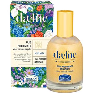 Helan Daefne Olio Profumato Brillante Spray 50 ml - Multiuso per Viso, Corpo e Capelli con Olio di Mandorle Dolci e Argan