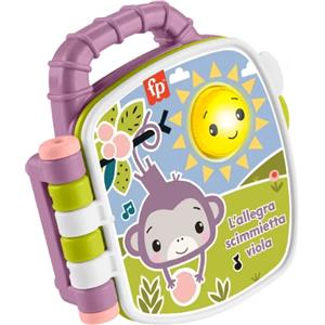Fisher-Price Libro delle Canzoncine della Scimmietta Viola - Libro Musicale Interattivo con Luci e Suoni per Bambini 6 Mesi