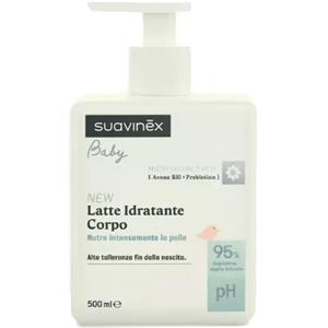Suavinex Latte Idratante Corpo 500ml - Crema Leggera per Neonati con Avena BIO e Prebiotico, Idratazione Profonda e Protezione per Pelli Sensibili