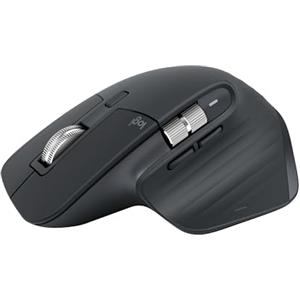 Logitech MX Master 3S-Mouse wireless ad alte prestazioni con scorrimento ultraveloce, ergonomico, 8K DPI, rilevamento del vetro, clic silenziosi, USB-C, Bluetooth, Windows, Linux, - Grigio scuro