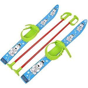 molti Sci per bambini con allacciatura con bastoncini, 6 colori 70 cm (blu)