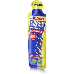Proaction Carbo Sprint Ultra Race Gel Energetico al Limone 60 ml - Apporto Rapido di Carboidrati Senza Gonfiore