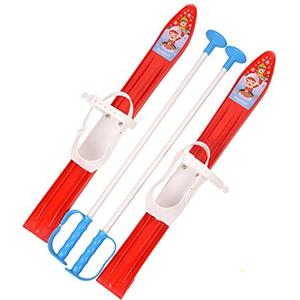 molti Sci per bambini con allacciatura con bastoncini, 5 colori 60 cm (blu)