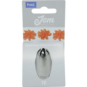 PME JEM - Bocchetta Decorativa Fiore Diretto in Acciaio Inox per Sac à Poche, Grande, n. 1E