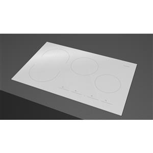 Fulgor Milano Piano Cottura a Induzione FSH 804 ID TS WH 1 in Vetroceramica Bianco Lucido da 80 cm con 4 Zone di Cottura e Comandi Touch Slider