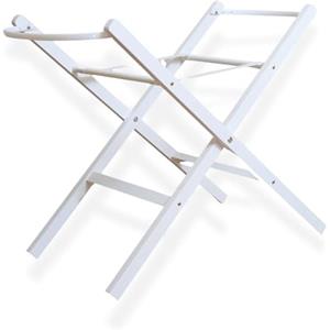 Clair de Lune - Supporto pieghevole in legno di pino robusto con cinghie regolabili, montaggio facile, colore: Bianco