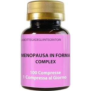 LABOTTEGADEGLIINTEGRATORI Kudzu e Trifoglio Rosso Ricchi in Isoflavoni, con Cimicifuga, Agnocasto, Moringa, Salvia, Dioscorea, Verbena | Menopausa In Forma Complex 100 Compresse | Controllo del Peso e Rilassamento | Vampate