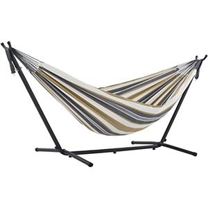 Vivere Do UHSDO8-25 Amaca con Supporto Brasiliana, Cotone, 250 cm, Portata 200 kg Borsa da Trasporto inclu, Luna Doppia, Desert Moon