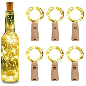 Colexy Luci per Bottiglie, 6 Pezzi 1M 10 LED Luci per Bottiglie di Vetro con Tappo, Luci a Batteria Lampada per Bottiglia, Mini Bottiglia Luminose per Decorazioni di Natale, Matrimoni, Feste, DIY