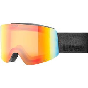 Uvex provoqe FM - maschera da sci per adulti - categoria di filtro 2 - privo di appannamenti - black matt dl/rainbow-cl - one size