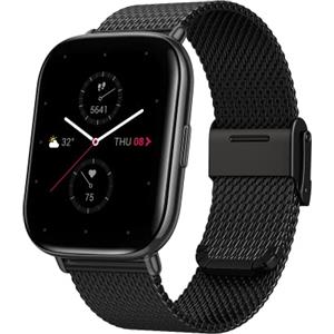 Amazfit Smartwatch Amazfit ZEPP E SQUARE, display AMOLED da 1,65 pollici, 5 ATM, 11 modalità Sport, Always-on, Orologio impermeabile, risposta alle chiamate, lettore mp3, Bluetooth - Metallic Black
