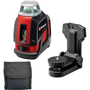 Einhell TC-LL 360 G: Laser incrociato auto-livellante con linee laser verdi, livello digitale, supporto per muro e borsa
