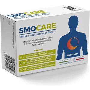 Smocare® Fluidificante Notte specifico per chi fuma Fluidifica con Acetilcisteina e Riposi con Melatonina - 10 bustine solubili
