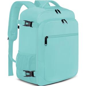 EZUOLA Zaino da Viaggio Aereo 20L Bagaglio a Mano Ryanair 40x20x25 Borsa da Cabina Uomo Donna Casual 14 Pollici Porta PC Con Porta USB, Verde