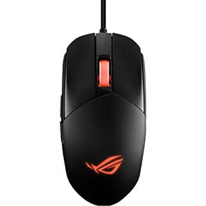 ASUS ROG Strix Impact III Gaming Mouse, Semi-Ambidestro, Wired, Leggero, Sensore 12000 DPI, 5 Pulsanti programmabili, Interruttori sostituibili, Cavo Paracord, Mouse da gioco FPS, Nero