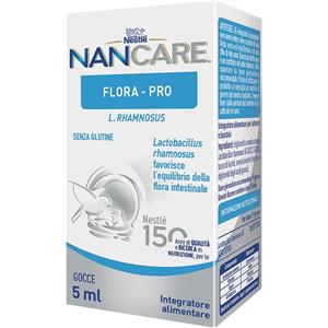 Nestlé Nancare Flora Pro Gocce 5ml - Integratore Alimentare per Lattanti e Bambini con L. rhamnosus GG per l'Equilibrio della Flora Intestinale