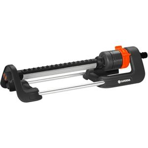 Gardena Irrigatore Oscillante da Giardino Aqua M: per l'Irrigazione di Prati da 110-250 mq, Gittata 8-18 m, Larghezza del Getto Max 14 m, Filtro in Acciaio Rimovibile (18702-20)