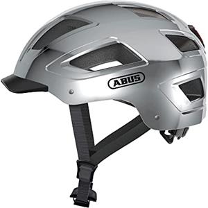 ABUS Hyban 2.0 city - casco da bici con luce posteriore, calotta rigida in ABS, buona vestibilità - per uomo e donna