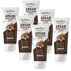 equilibra Argan Crema Fluida Corpo, Confezione da 6 Pezzi (6 x 200 ml)