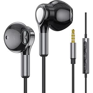 BENEWY Cuffie Auricolari con Filo, Cuffie In Ear con Microfono,Cuffie Magnetici Sport,Cuffiette con Filo e Controllo del Volume,stereo e audio Hi-Fi Auricolari per Samsung,LG,Xiaomi,Huawei etc Jack da 3,5 mm