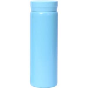 Boenkush Piccola Borraccia Termica - Bottiglia d'Acqua Carina per Bevande Calde e Fredde, Mantiene Caldo per 6 ore e Freddo per 12 ore - Blu Chiaro 280 ml