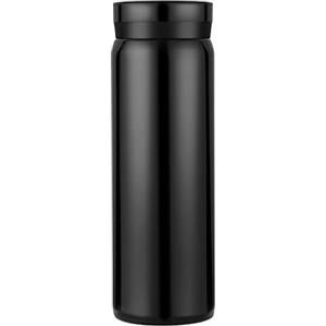 Boenkush Piccola Borraccia Termica - Bottiglia d'Acqua Carina per Bevande Calde e Fredde, Mantiene Caldo per 6 ore e Freddo per 12 ore - Nero 280 ml