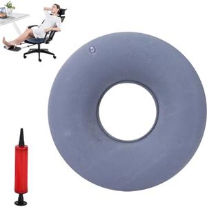 Miayical Cuscino Gonfiabile a Ciambella Antidecubito con Pompa - Morbido Cuscino Ortopedico ad Anello per Emorroidi, Gravidanza, Dolori al Coccige e Post-Parto, Portatile con Borsa da Viaggio