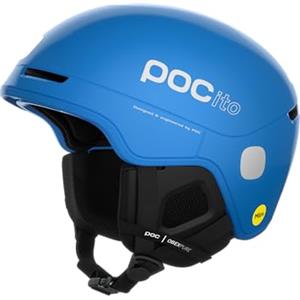 POC POCito Obex MIPS - Leichter und anpassbarer Ski- und Snowboardhelm für Kinder mit RECCO Reflektor, Fluorescent Blue, XS-S (51-54cm)