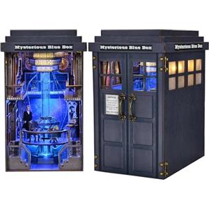 ETKVR Kit Book Nook per Adulti, Modello DIY Book Nook, Puzzle 3D in Legno Fermalibri Booknook Miniatura Casa delle Bambole per Inserto Libreria Decorazione Casa - Mysterious Blue Box
