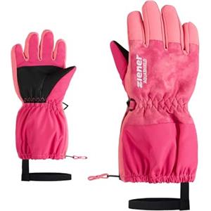 Ziener LEVIO-Z - Guanti da sci/sport invernali, impermeabili, lunghi con zip lunga, tie dye pop, colore: rosa, 3,5
