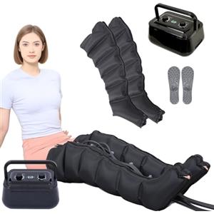 Generico Pressoterapia Linfodrenaggio Professionale, 6 Camere D'aria Macchinario Pressoterapia gambe e braccia Addome Glutei per Casa, Apparecchio Pressoterapia,Massaggio Linfodrenante(1 Gamba)