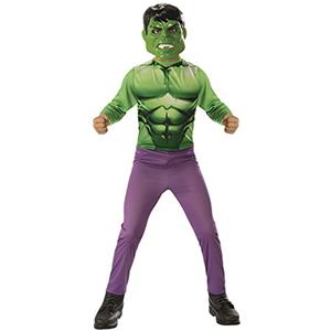Rubie's Rubies Costume Hulk Classic per bambino e bambina, Tuta stampata e maschera, Licenza Ufficiale Marvel per Carnevale, Cumpleanno e Feste
