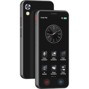 FTJKGH Traduttore Vocale Istantaneo, Traduttore Simultaneo Vocale con 139 Lingue Online 16 Lingue Offline(Italiano offline), Schermo da 5, 8 milioni di pixel, Adatto per Viaggi e Affari