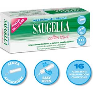 Saugella Linea Cotton Touch 16 Assorbenti Interni in Puro Cotone Super Offerta