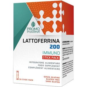 PROMOPHARMA SpA Lattoferrina 200 Immuno - Integratore Difese Immunitarie, 30 Stickpack