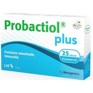 Metagenics Probactiol Plus P Air - Integratore con 25 miliardi di batteri probiotici, estratto di mora di rovo e vitamina D, 120 capsule