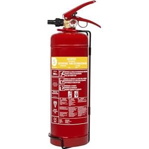 Smartwares Estintore a Schiuma - 2 Litri - AB - Incluso Supporto, Certificato BSI - FEX-15222, rosso