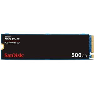 SanDisk SSD Plus 500GB, M.2 2280 PCIe Gen3 NVMe SSD, con velocità di lettura fino a 3200 MB/s