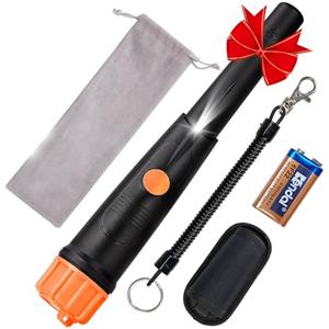 SUNPOW Pinpointer Metal Detector - Pinpointer Impermeabile Portatile a 360° con Luce LED e Batteria 9V per Caccia al Tesoro Oro, Suono e Vibrazione di Tre Modalità ad Alta Sensibilità- OTMD01