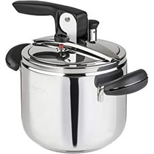 Barazzoni Pentola a Pressione Amelia+ ø18cm, capacità 3,5lt, Made in Italy, Acciaio Inox 18/10, Induzione+Gas, Massima sicurezza, Triplo fondo, PFAS free