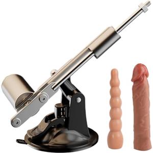 BOLIHOMES Macchina per il sesso automatica con dildo realistico - Macchina di penetrazione rapida con connettore 3XLR - Giocattolo sessuale per uomo e donna, dispositivo di spinta erotica per adulti