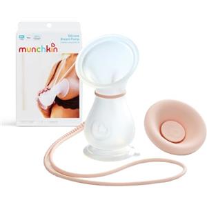 Munchkin Tiralatte in silicone, tiralatte manuale per l'allattamento al seno, contiene fino a 120 ml di latte, design ergonomico e facile da usare, essenziale per l'allattamento al seno e il bambino