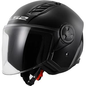 LS2, Casco Moto Jet AIRFLOW SOLID Gloss Black, S