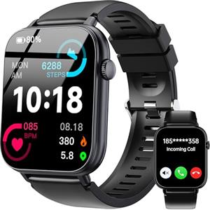 OUKITEL Smartwatch Uomo Donna 1.83" HD, Orologio Intelligente con Chiamate Bluetooth, 100+ Sport, Cardiofrequenzimetro, SpO2, IP68, Controllo Musica/Foto, Notifiche, Fitness Tracker per Android iOS