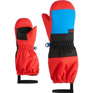 Ziener Bambino LIWI-Z - Guanti da sci/sport invernali | impermeabile, ectra polsino lungo, rosso, 1,5