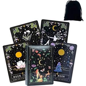 ZWWOGE Tarocchi,Carte Tarocchi,Imparare Tarot Deck di Lettura Facile e Veloce,Carta Oracolo della Strega della Luna,Tarocchi Carte