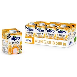 ALPRO BARISTA, bevanda all'AVENA, Alternativa Vegetale al Latte, Naturalmente Senza Lattosio, ideale con il caffè - 8 confezioni da 500 ml