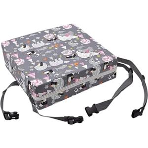 LearnLyrics rialzo per sedia, rimovibile, portatile, lavabile, spesso, per sedia da pranzo, per bambini, 33 x 33 x 8 cm